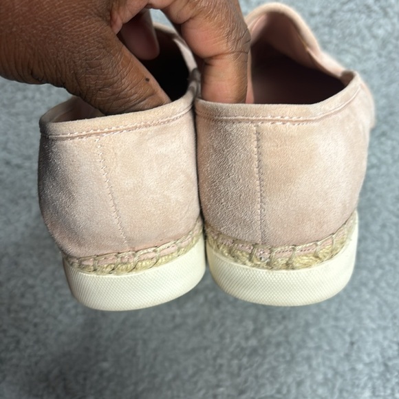 💚👖Vince Camuto Espadrilles 7.5 Loafers Slide On Suede Leather Soft Pale Pink - Picture 3 of 13